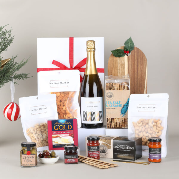 Christmas Bubbly & Cheese Platter Gift - Stonegate