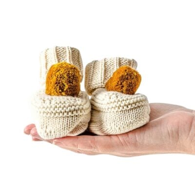 Knitted Newborn Booties