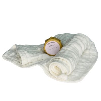 2 x Muslin Face Cloth & Bare Bar Baby Soap Pack