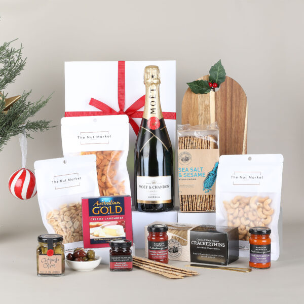 Christmas Bubbly & Cheese Platter Gift - Moet