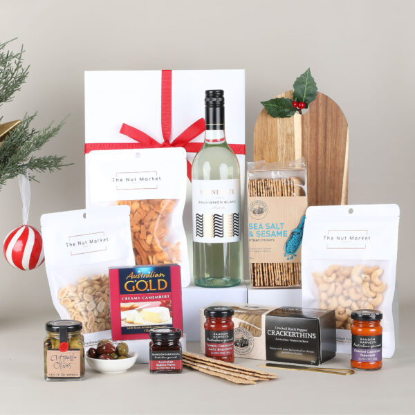 Christmas Cheese Platter & Wine Hamper - Stonegate
