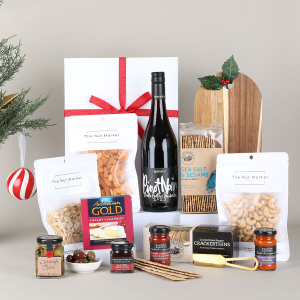 Christmas Cheese Platter & Wine Hamper - People's Pinot Noir