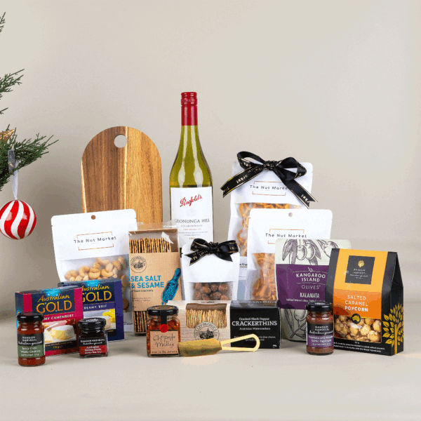 Deluxe Christmas Wine & Cheese Hamper - Penfolds Chardonnay